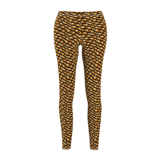 Gila Monster Reptile Scale Leggings, High Waist Leggings, Yoga Leggings, Gila Monster Skin Leggings, Sew & Cut Workout Leggings