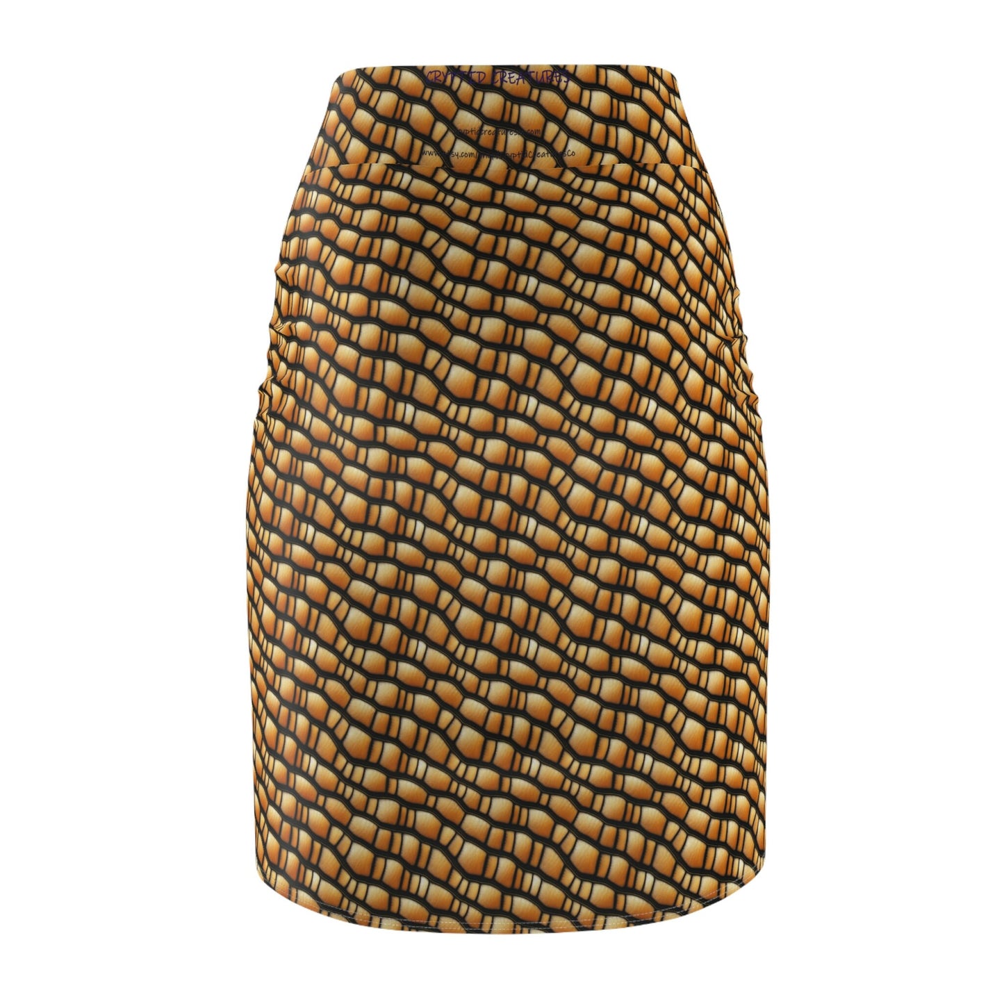 Gila Monster Pencil Skirt, Animal Print Monster Costume, Colorful Skirt, Reptile Pattern Mini Skirt, Handmade Pop Art Skirt