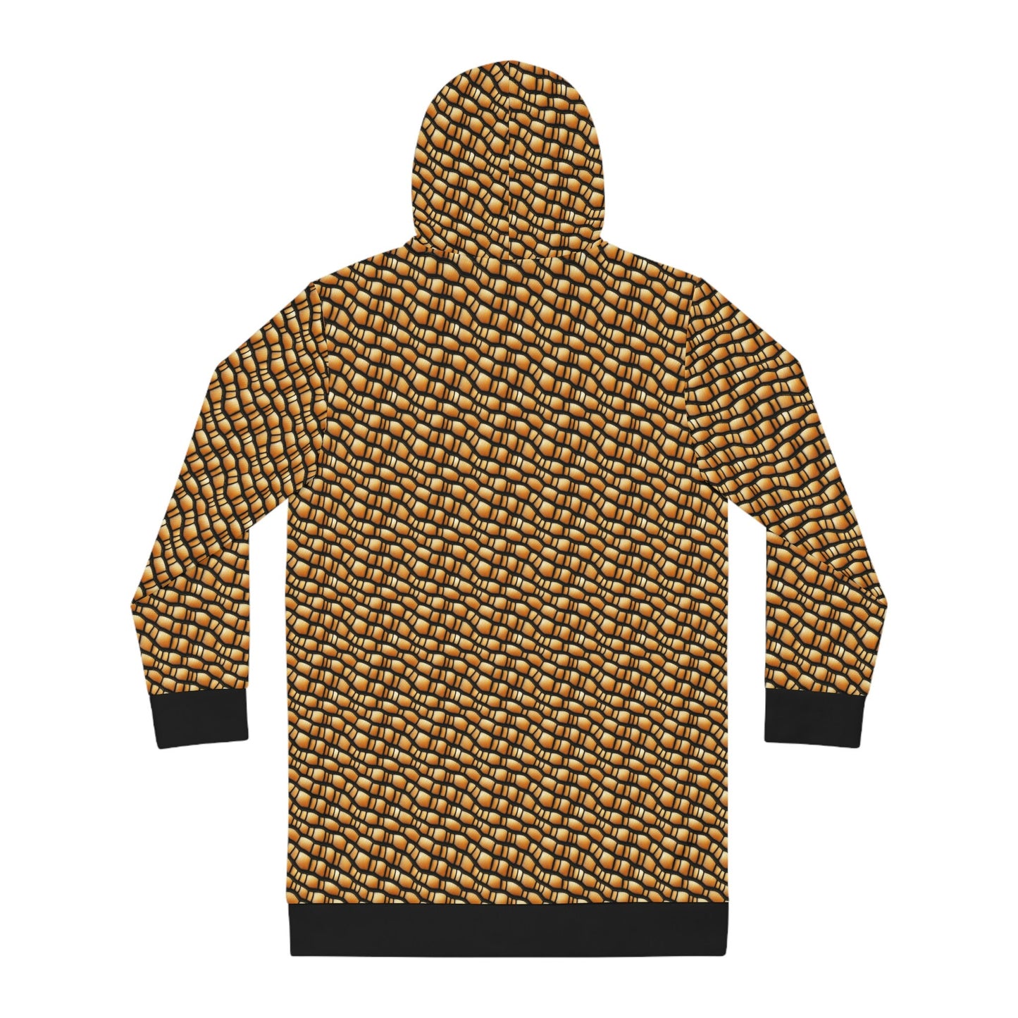 Gila Monster Hoodie Dress, Lizard Skin Womens Hoodie Dress, Oversized Hoodie With Pocket, Comfy Warm Winter Dress