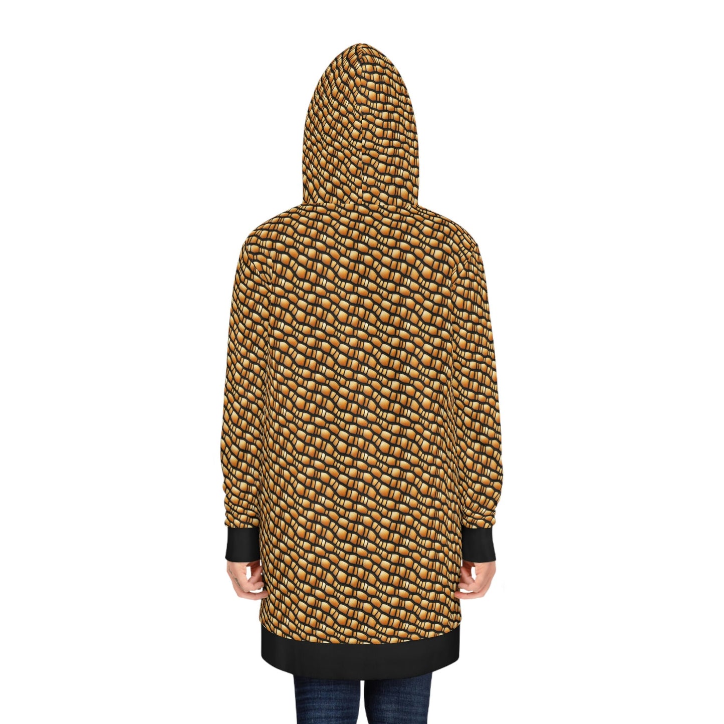 Gila Monster Hoodie Dress, Lizard Skin Womens Hoodie Dress, Oversized Hoodie With Pocket, Comfy Warm Winter Dress