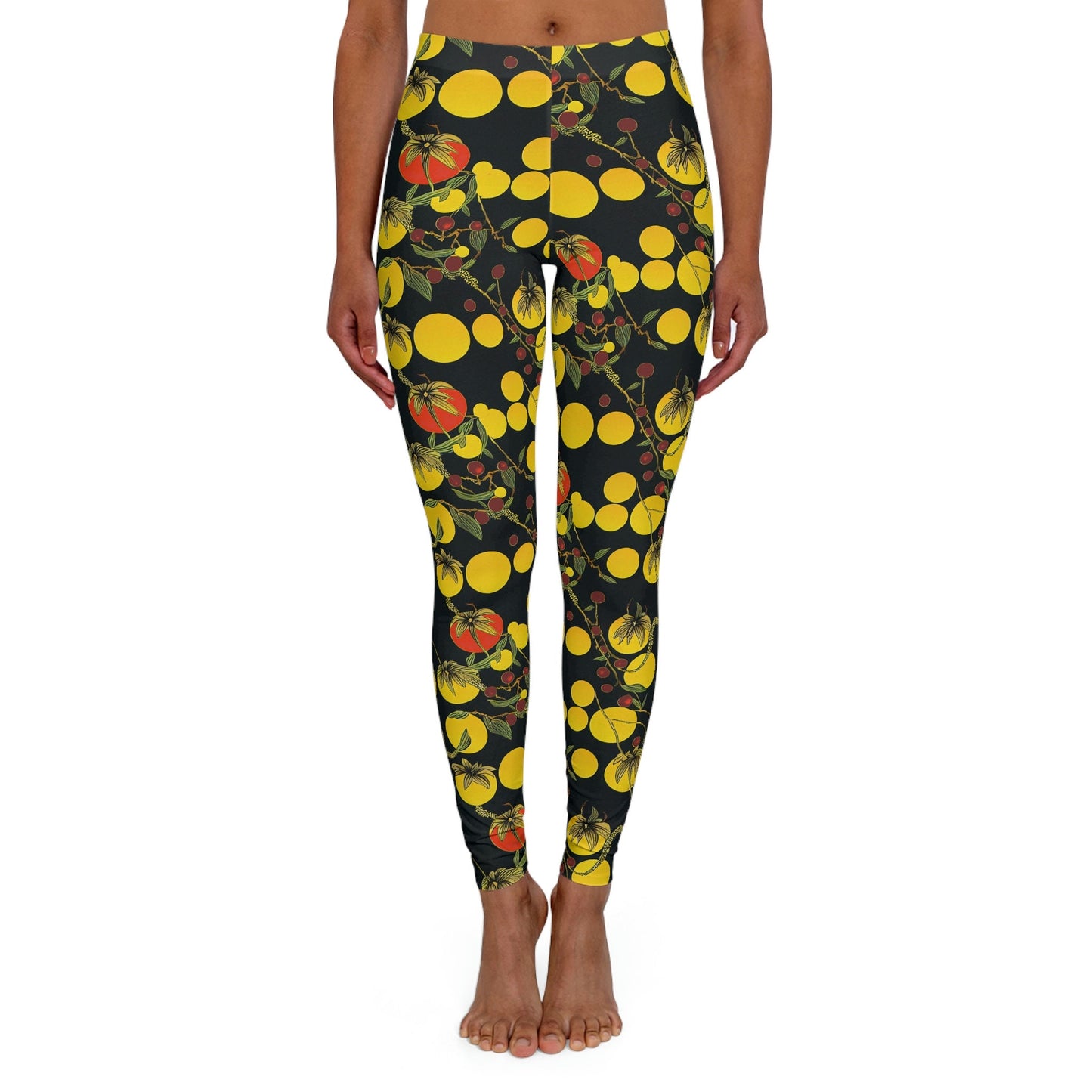 Tomato Garden Workout Leggings Stretchy Fabric, Yoga Leggings for Women, Fitness Leggings, Plus Size Leggings