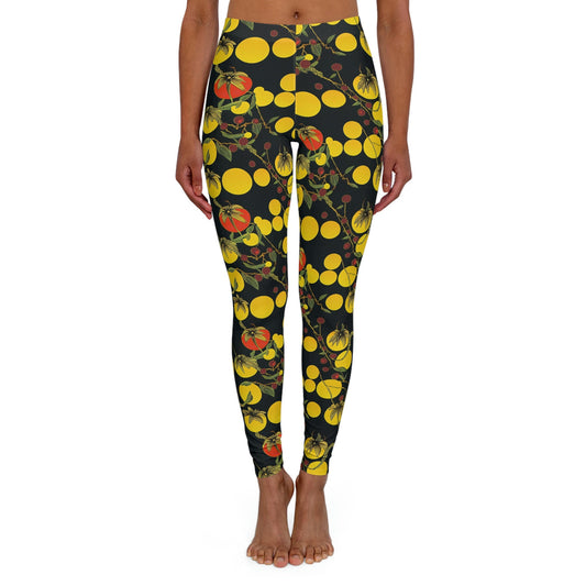 Tomato Garden Workout Leggings Stretchy Fabric, Yoga Leggings for Women, Fitness Leggings, Plus Size Leggings