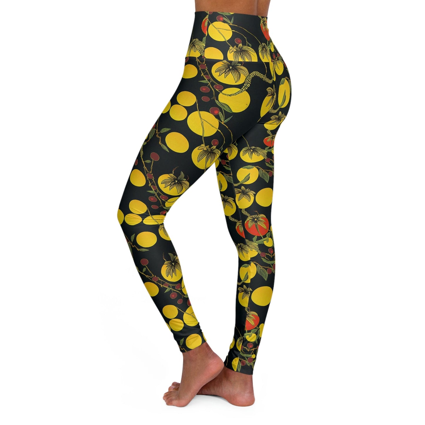 Tomato Garden High Waist Leggings, Yoga Leggings, Workout Leggings for Women, Fitness Leggings, Gym Leggings