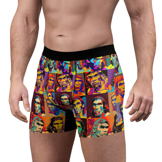 Neanderthal Face Boxers, King Kong Face Underwear, Cotton Boxer Shorts, Photo Boxers For Men, Mens Summer Clothing