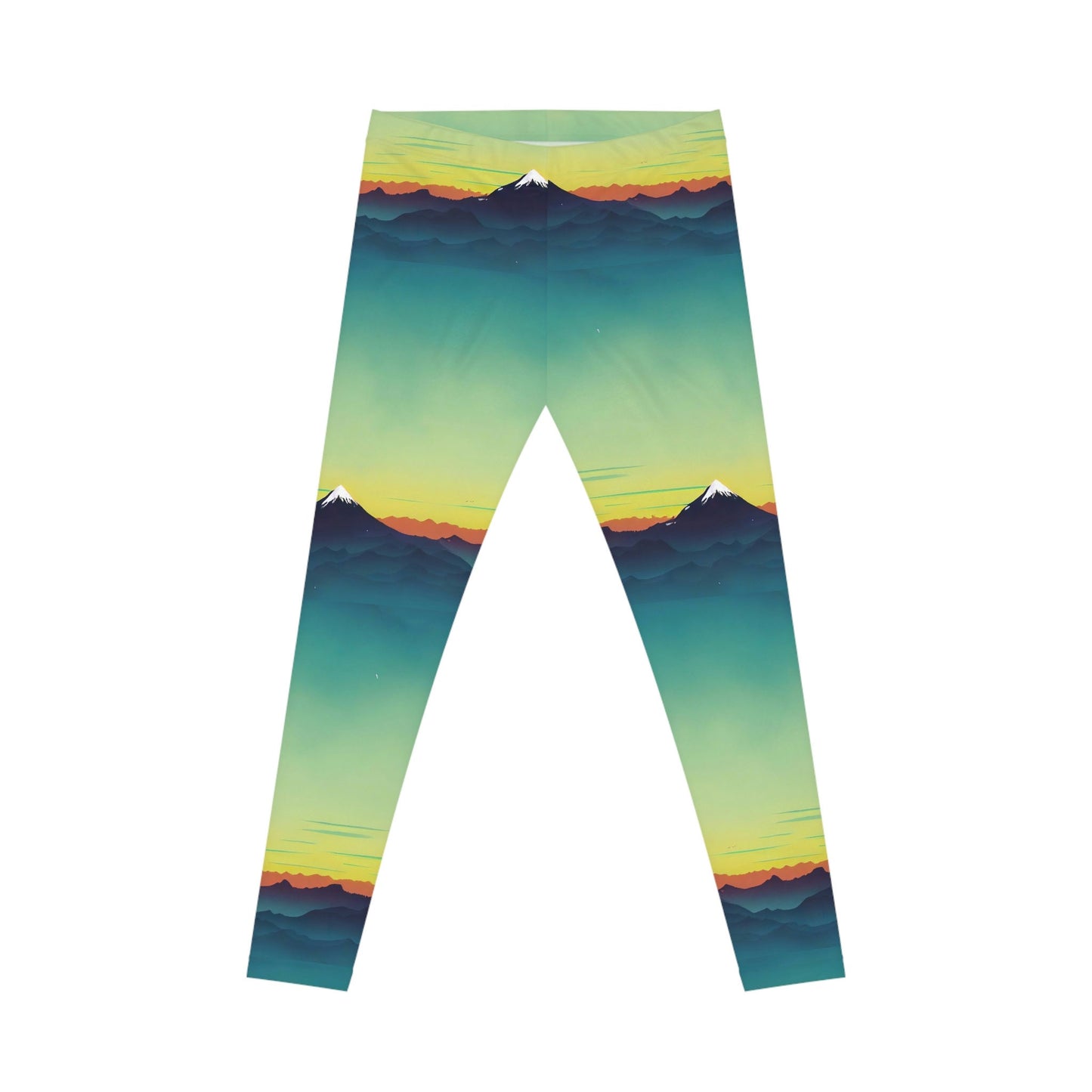 Mountains Sunrise Women's Yoga Leggings, Spandex Leggings, Fitness Leggings, Workout Leggings, Gym Leggings
