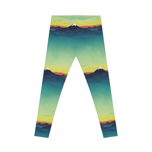 Mountains Sunrise Women's Yoga Leggings, Spandex Leggings, Fitness Leggings, Workout Leggings, Gym Leggings
