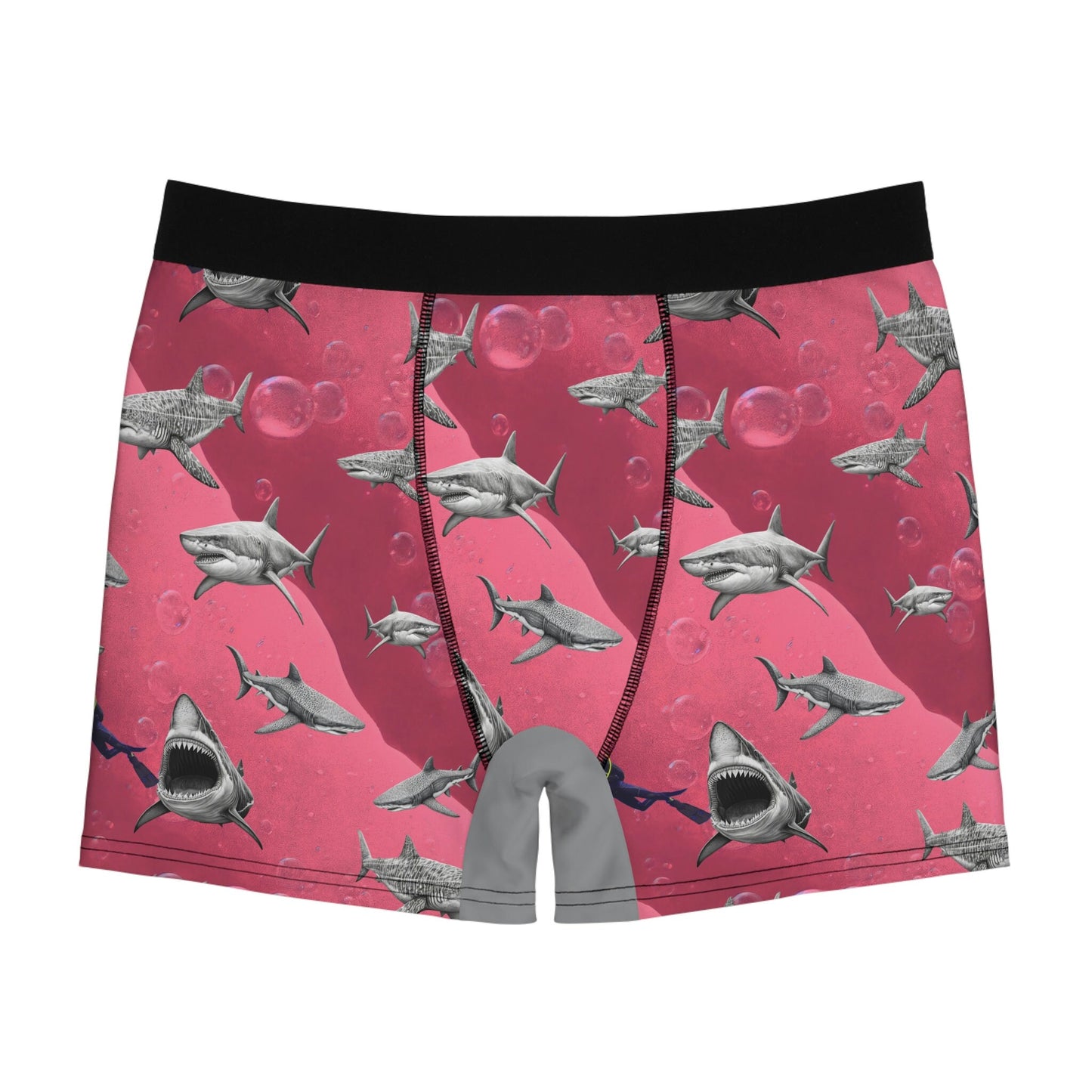 Shark Pink Sea Scuba Men's Boxer Briefs