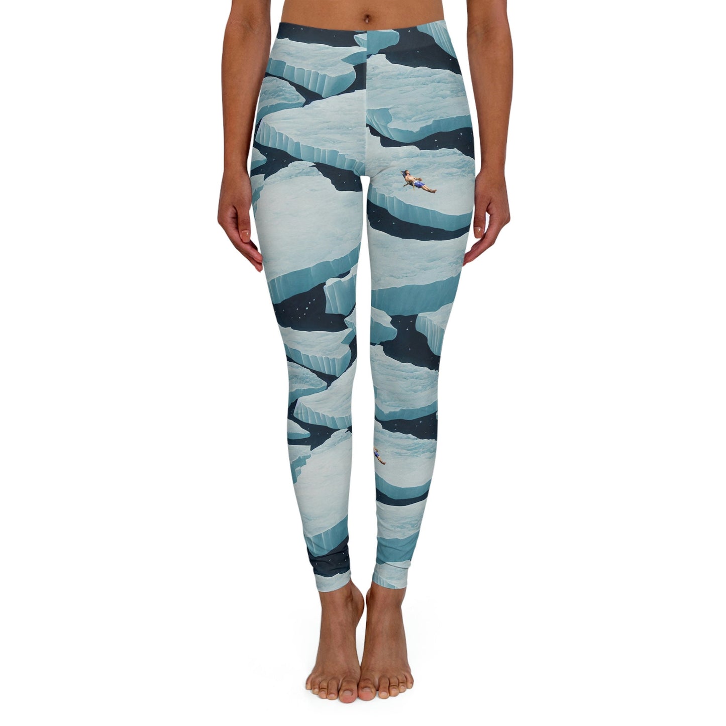 Polar Bear Spandex Leggings, Iceberg Women Leggings, Workout Yoga Leggings, Fitness Leggings, Animal Printed Leggings