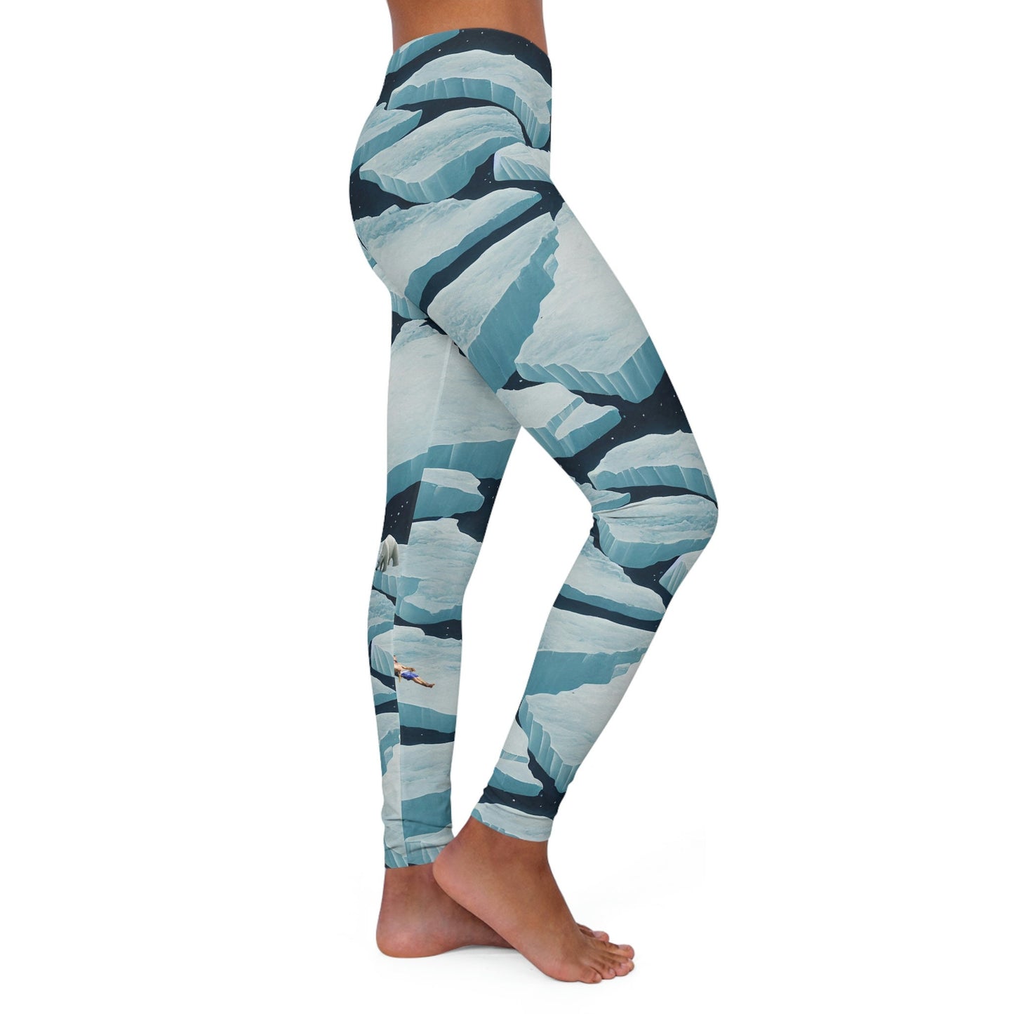 Polar Bear Spandex Leggings, Iceberg Women Leggings, Workout Yoga Leggings, Fitness Leggings, Animal Printed Leggings