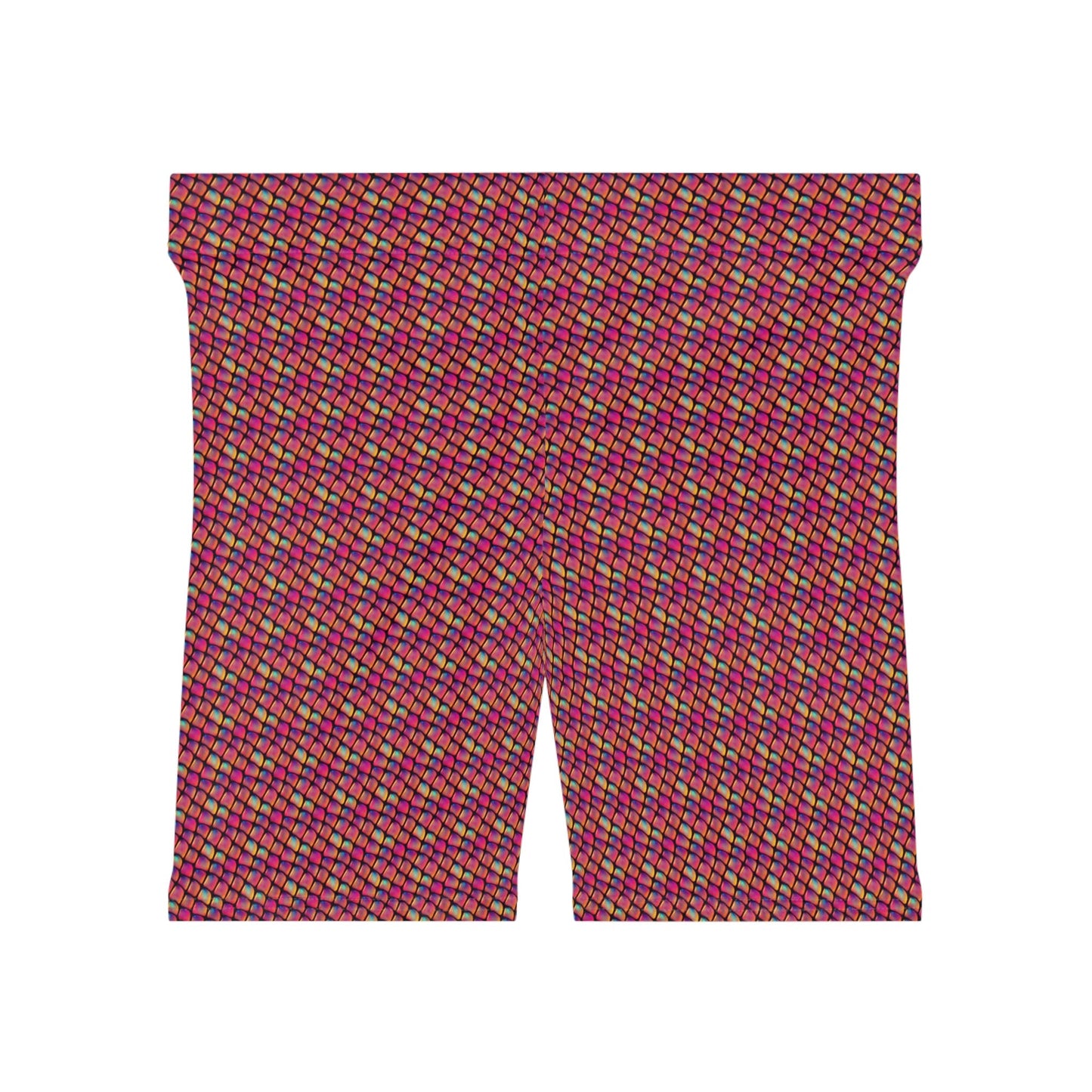 Pink Scales Women Biker Shorts, Natural Clothing Graphic Shorts, Aesthetic Clothing Pink Gym Shorts, Sexy Booty Shorts