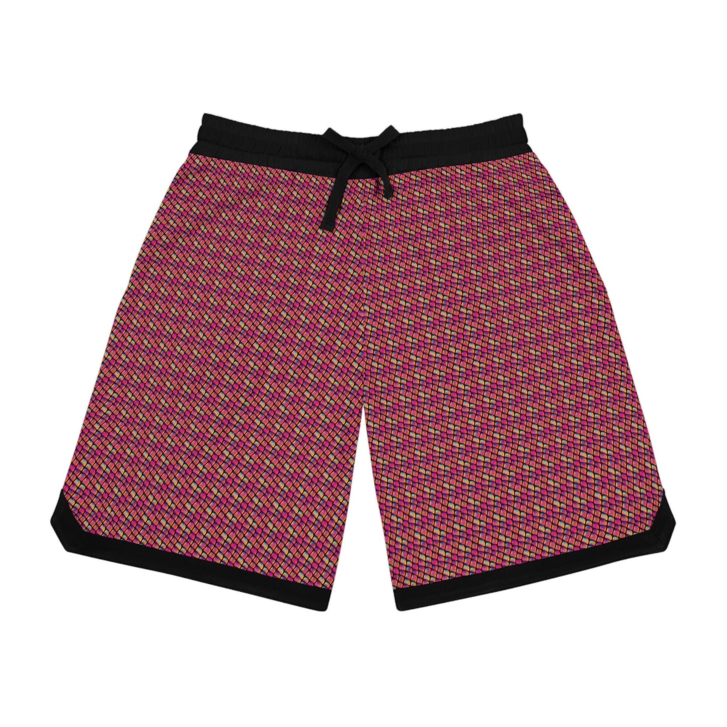 Pink Scale Basketball Shorts, Pink High Waisted Shorts, Streetwear Graphic Shorts, Comfy Athletic Shorts, Gym Shorts Men