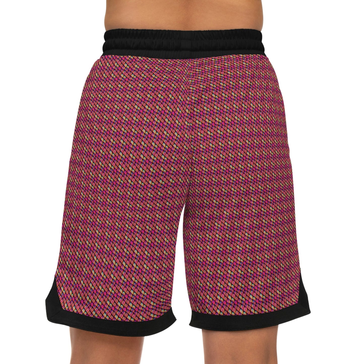 Pink Scale Basketball Shorts, Pink High Waisted Shorts, Streetwear Graphic Shorts, Comfy Athletic Shorts, Gym Shorts Men