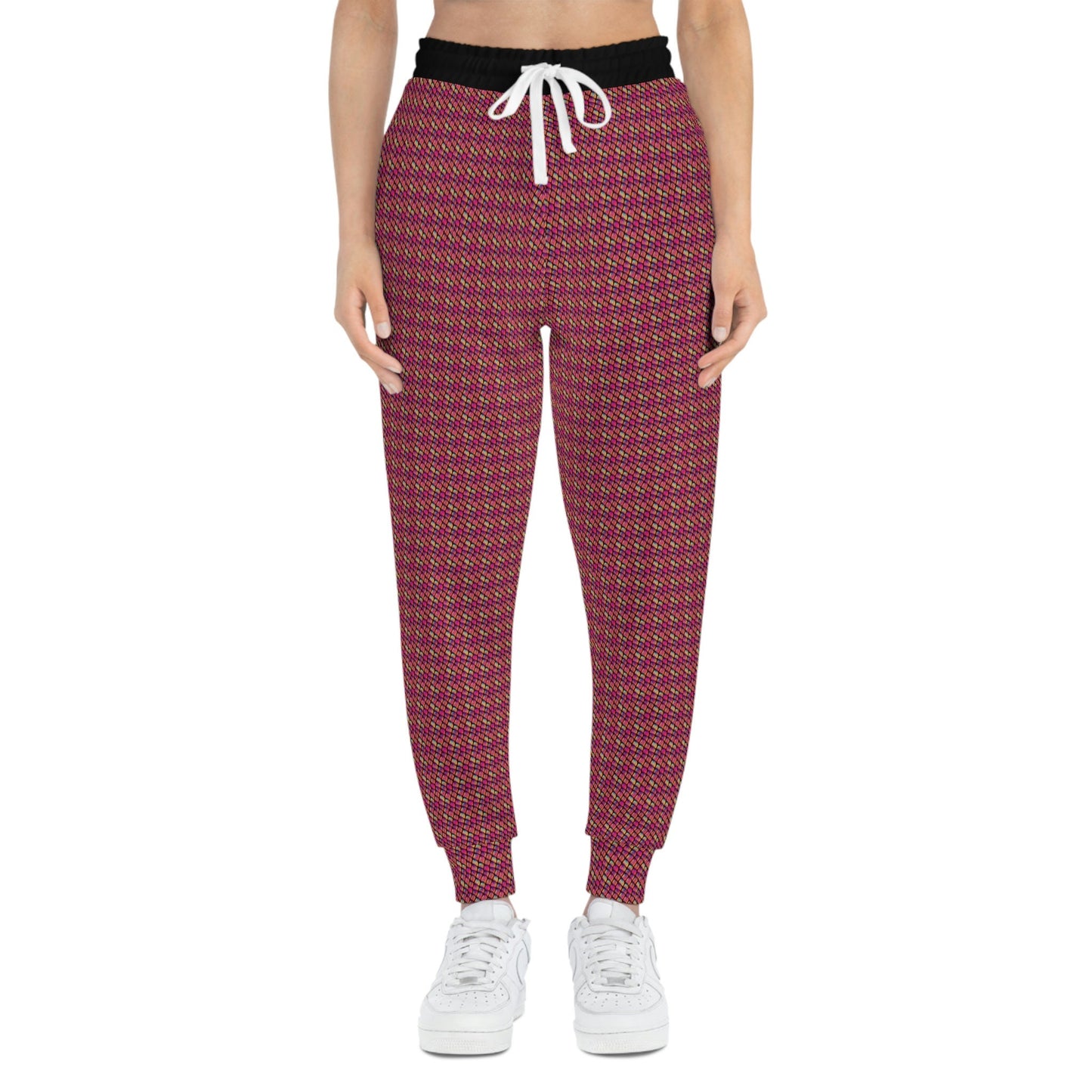 Pink Scales Mens Joggers, Athletic Clothing High Waisted Joggers, Pink Mens Yoga Pants, Aesthetic Clothing Streetwear Pants