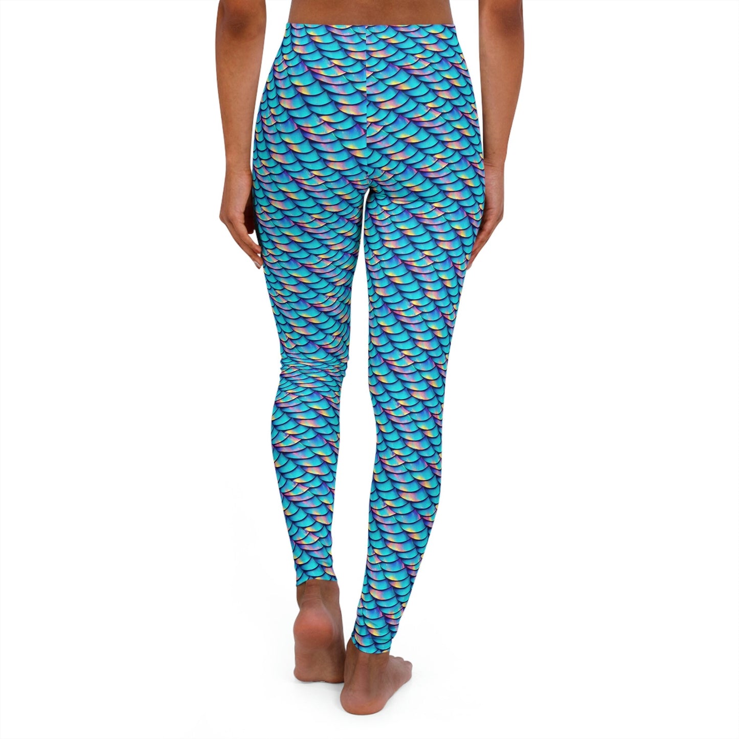 Iridescent Scales Spandex Leggings, Workout Yoga Leggings, Fitness Leggings, Gym Leggings, Plus Size Leggings