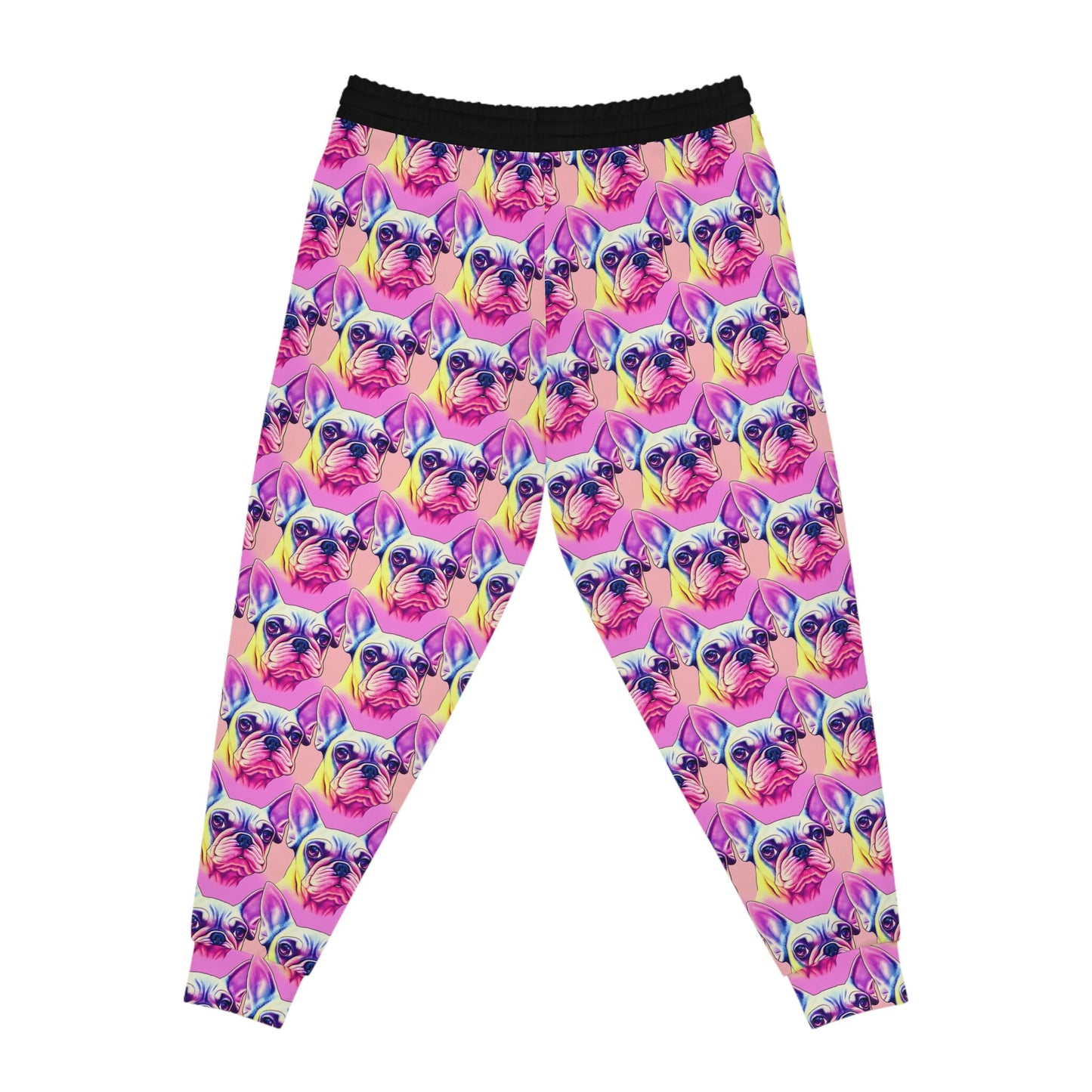 Pink French Bulldog Mens Joggers, Animal Clothing High Waisted Joggers, Athletic Clothing Mens Yoga Pants, Mens Fashion Streetwear Pants