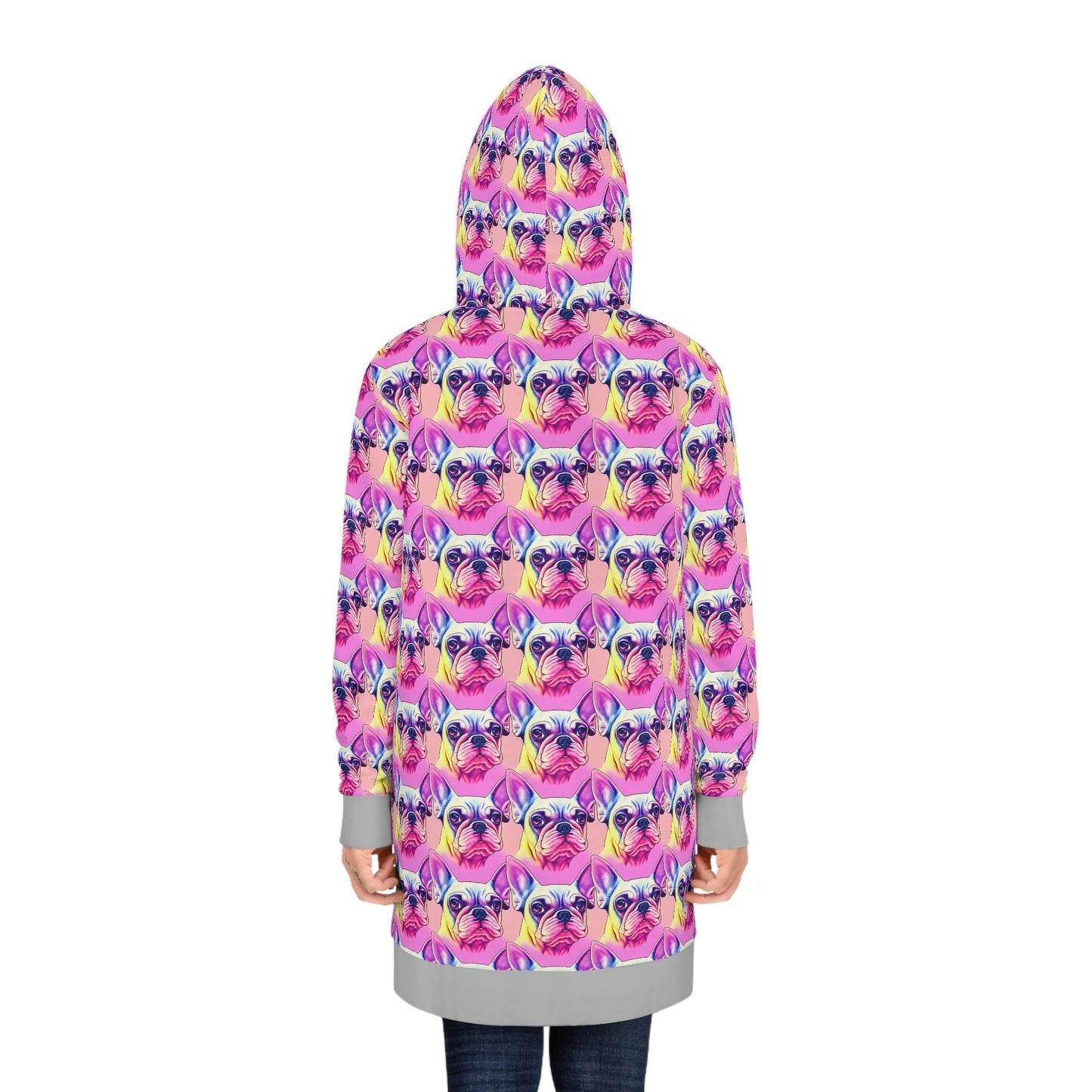 French BullDog Womens Hoodie Dress, Dog Lover Hoodie Dress, Aesthetic Oversized Hoodie, Winter Dress Dog Lover Gift
