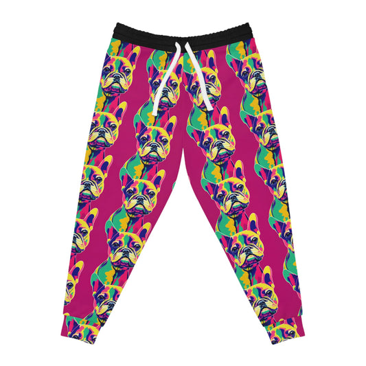 French Bulldog Pop Art Mens Joggers, Animal Clothing High Waisted Joggers, Athletic Clothing Mens Yoga Pants, Streetwear Pants