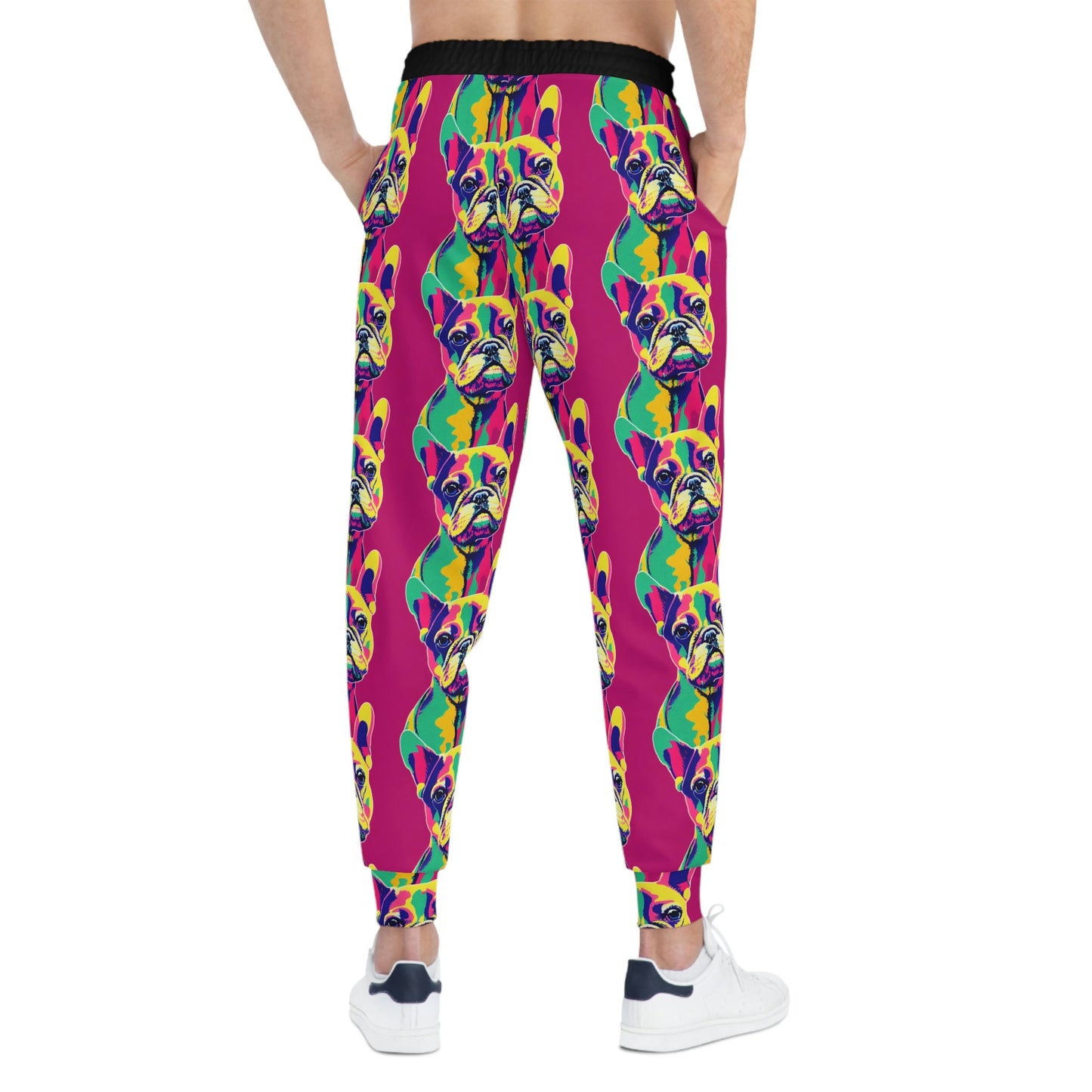 French Bulldog Pop Art Mens Joggers, Animal Clothing High Waisted Joggers, Athletic Clothing Mens Yoga Pants, Streetwear Pants
