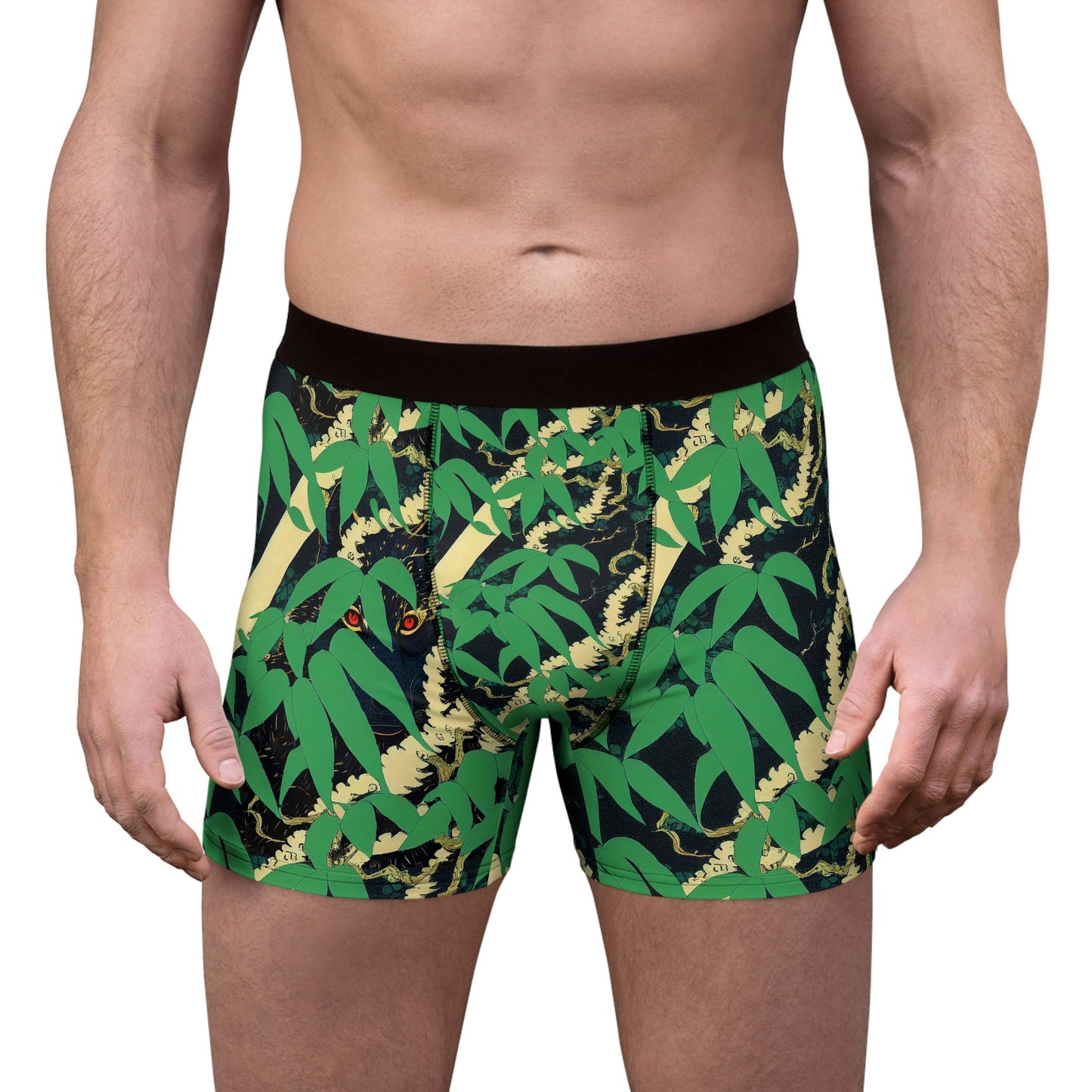 Black Wolf Jungle Men's Boxer Briefs