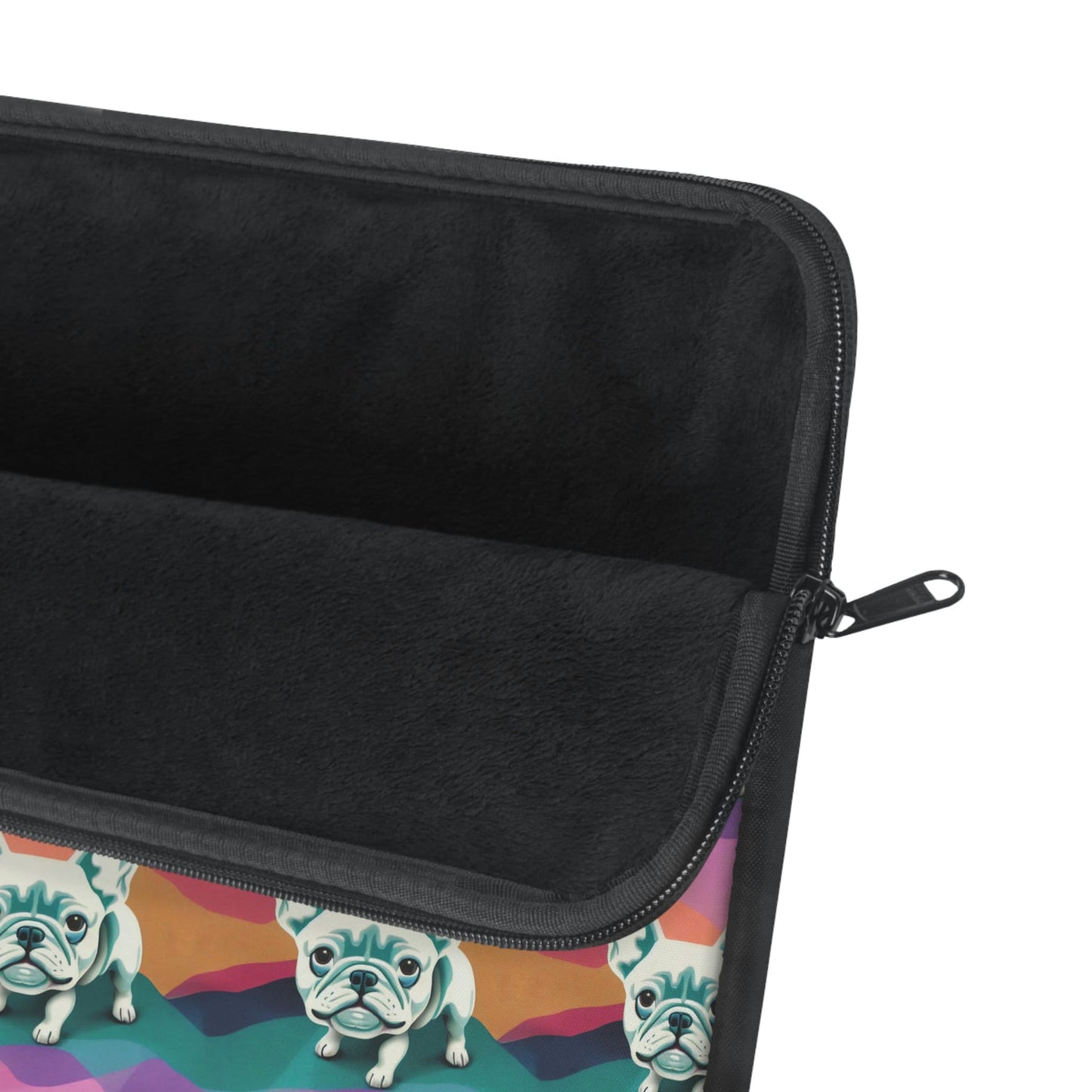 Pastel Pattern French Bulldog Laptop Sleeve, Animal Laptop Case, Laptop Organizer Zipper Pouch, Dog Laptop Travel Case