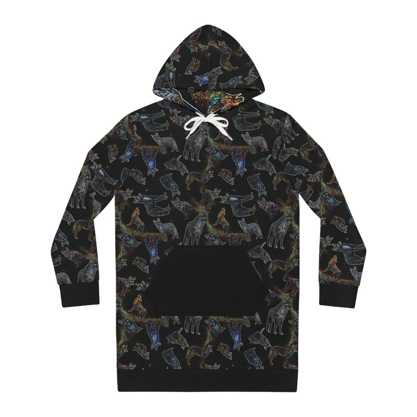 Coyote Galaxy Women's Hoodie Dress