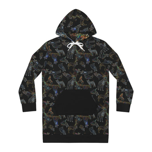 Coyote Galaxy Women's Hoodie Dress