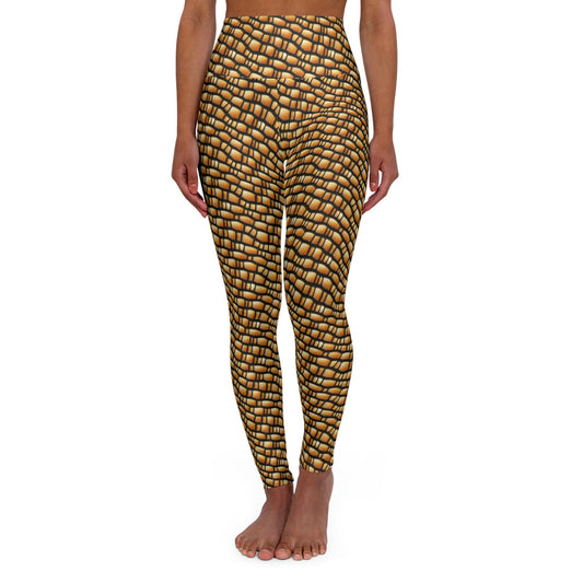 Gila Monster Skin Leggings, High Waist Leggings, Yoga Leggings, Workout Leggings for Women, Fitness Leggings