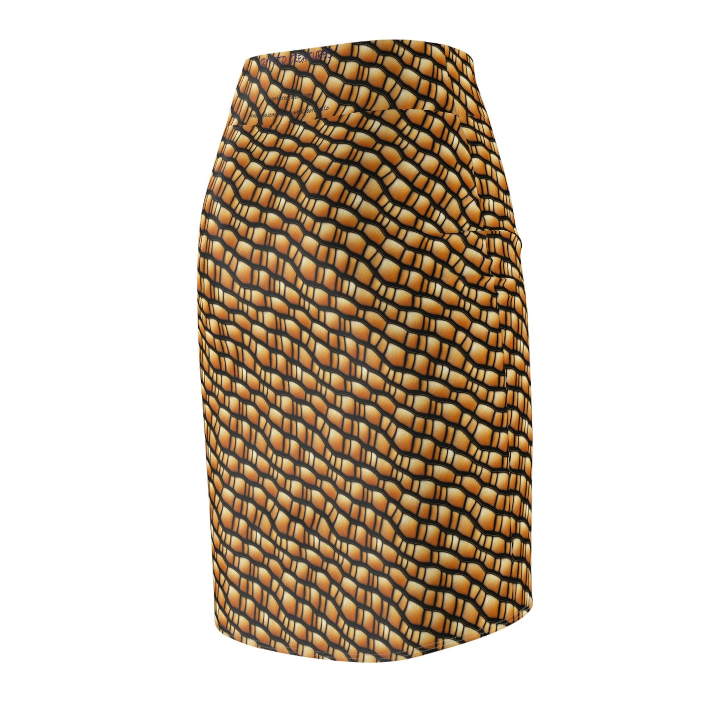 Gila Monster Pencil Skirt, Animal Print Monster Costume, Colorful Skirt, Reptile Pattern Mini Skirt, Handmade Pop Art Skirt