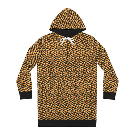 Gila Monster Hoodie Dress, Lizard Skin Womens Hoodie Dress, Oversized Hoodie With Pocket, Comfy Warm Winter Dress