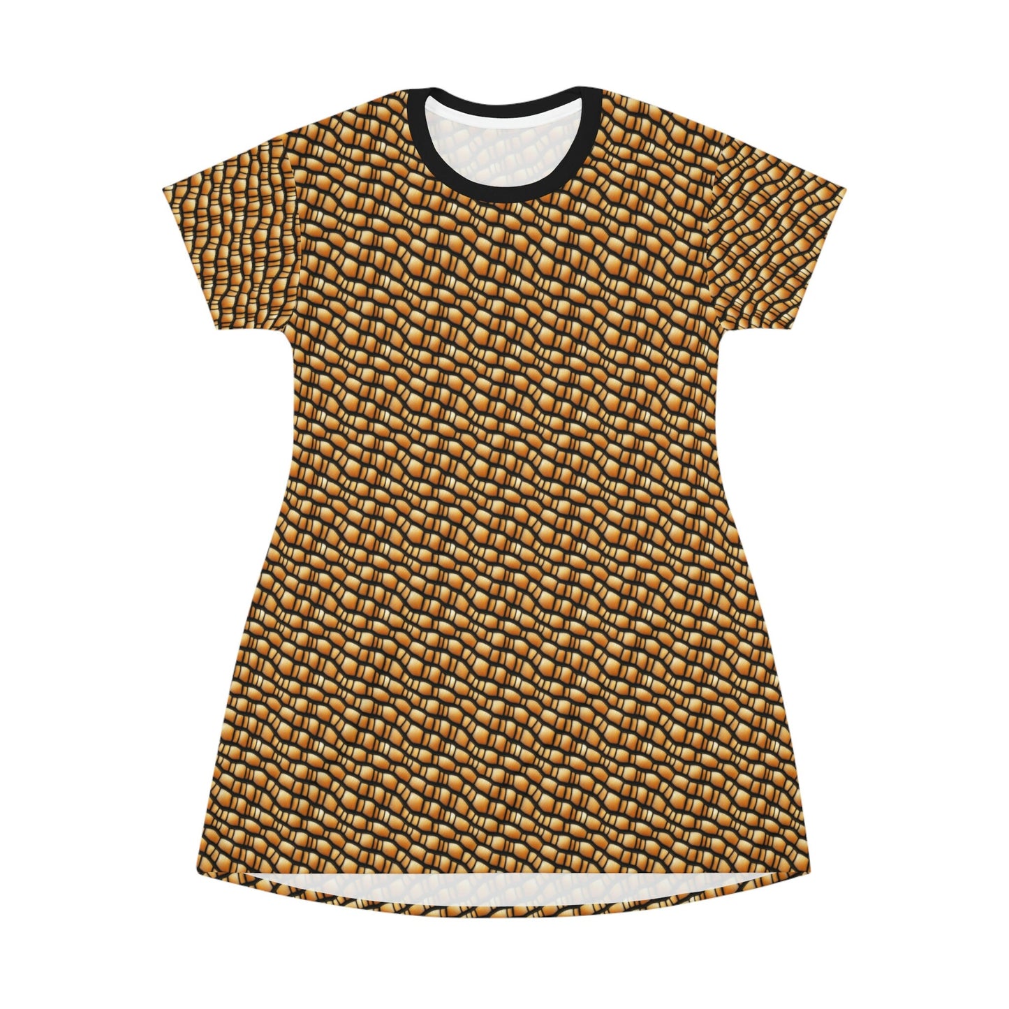 Gila Monster Skin Oversized Tshirt Dress, Lizard Skin Print Summer Shirt Dress, Graphic Tshirt For Women, Short Sleeve Dress