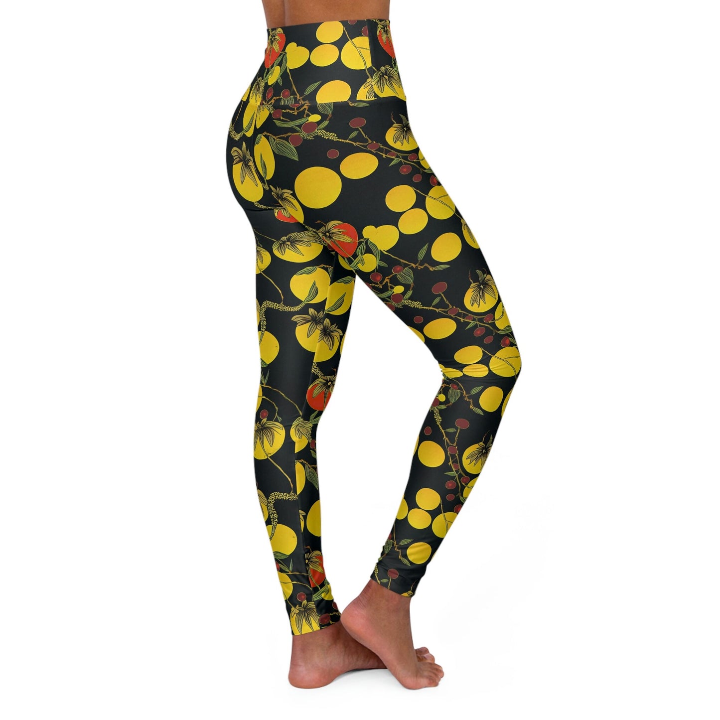 Tomato Garden High Waist Leggings, Yoga Leggings, Workout Leggings for Women, Fitness Leggings, Gym Leggings