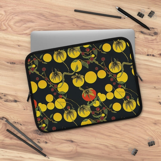 Tomato Garden Laptop Sleeve, Laptop Cover Zipper Pouch, Aesthetic Slim Laptop Bag, Night Garden Laptop Pouch, Laptop Organizer