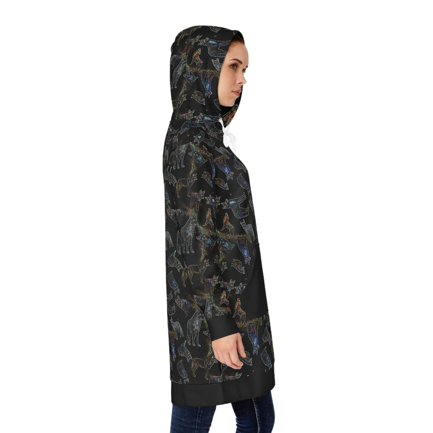 Coyote Galaxy Women's Hoodie Dress