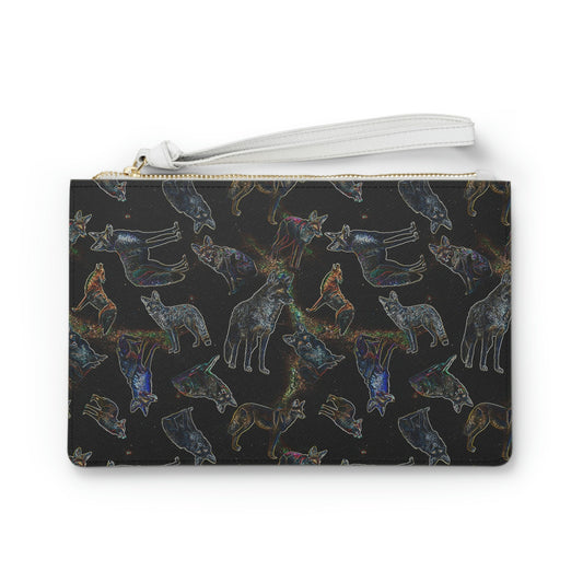 Coyote Galaxy Clutch Bag