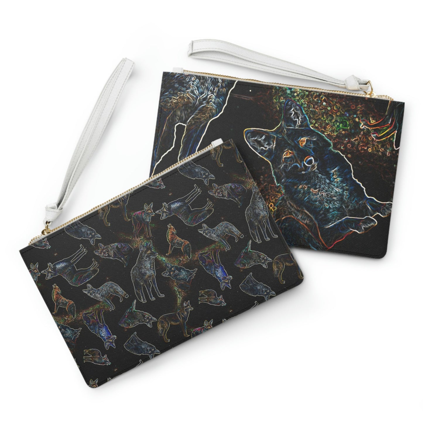 Coyote Galaxy Clutch Bag