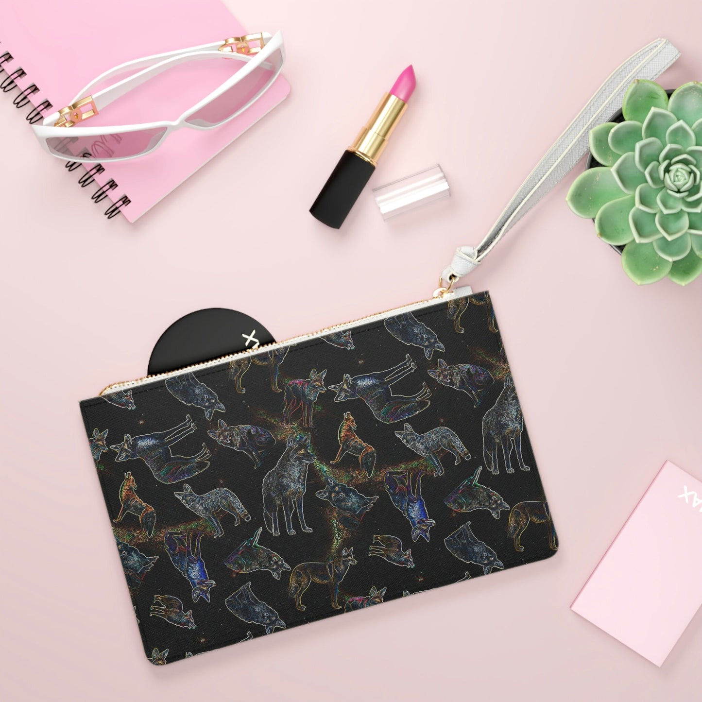 Coyote Galaxy Clutch Bag