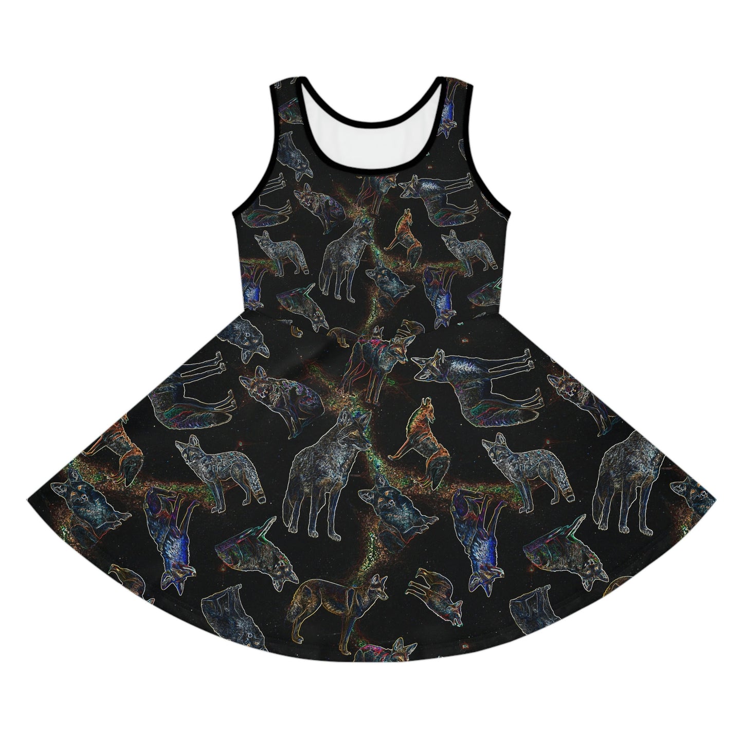 Coyote Galaxy Sundress, Girls' fashion, Sleeveless, Women's fashion, Stylish pattern, Unique design, Casual wear, Trendy, Galaxy, Unique art