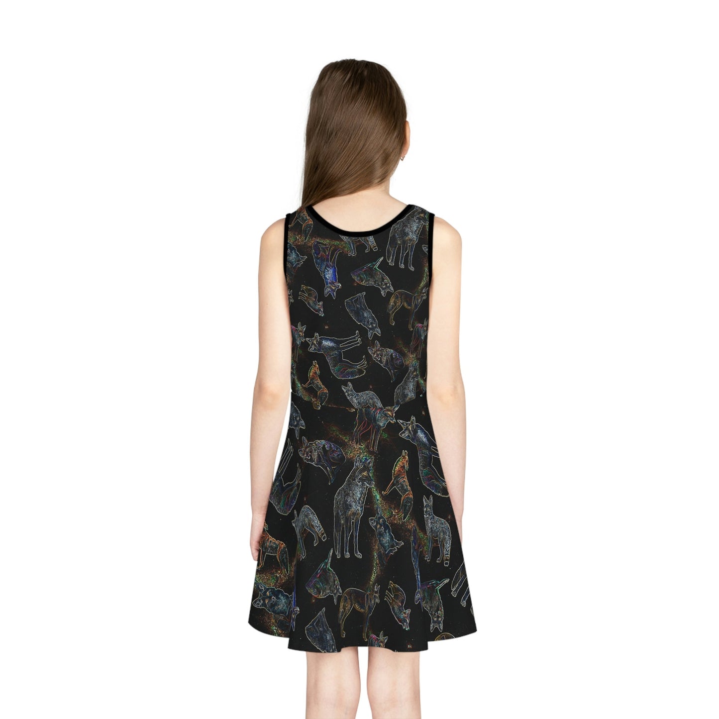 Coyote Galaxy Sundress, Girls' fashion, Sleeveless, Women's fashion, Stylish pattern, Unique design, Casual wear, Trendy, Galaxy, Unique art