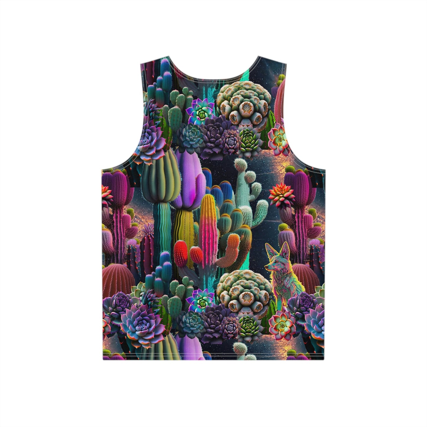 Coyote Cactus Dream Men's Tank Flashy Gear Street Wear Cryptid Creatures Co