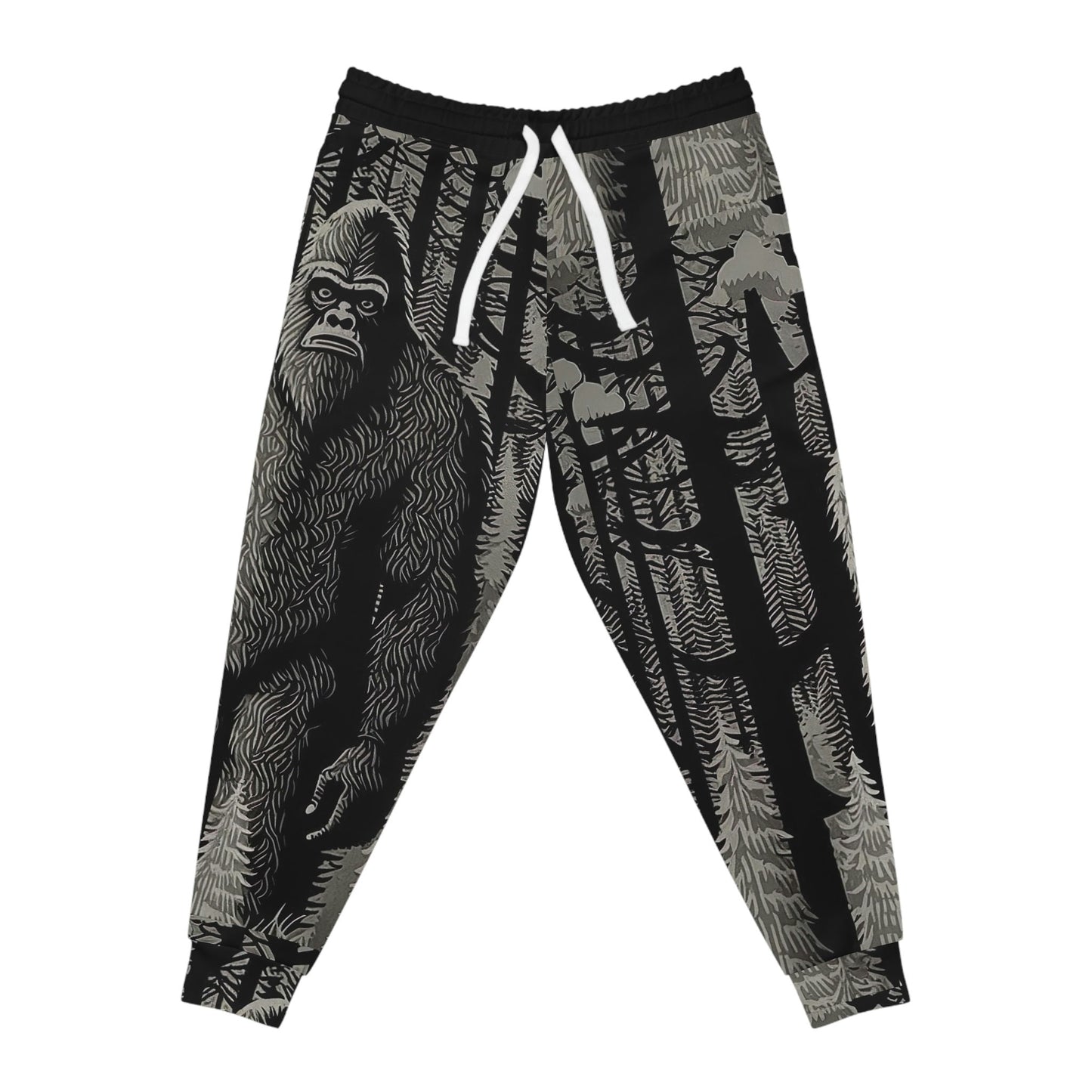 Sasquatch, Giant, Bigfoot Athletic Joggers, Sweatpants, cryptid creature clothing, high-quality, men's fashion, casual wear, lounge wear