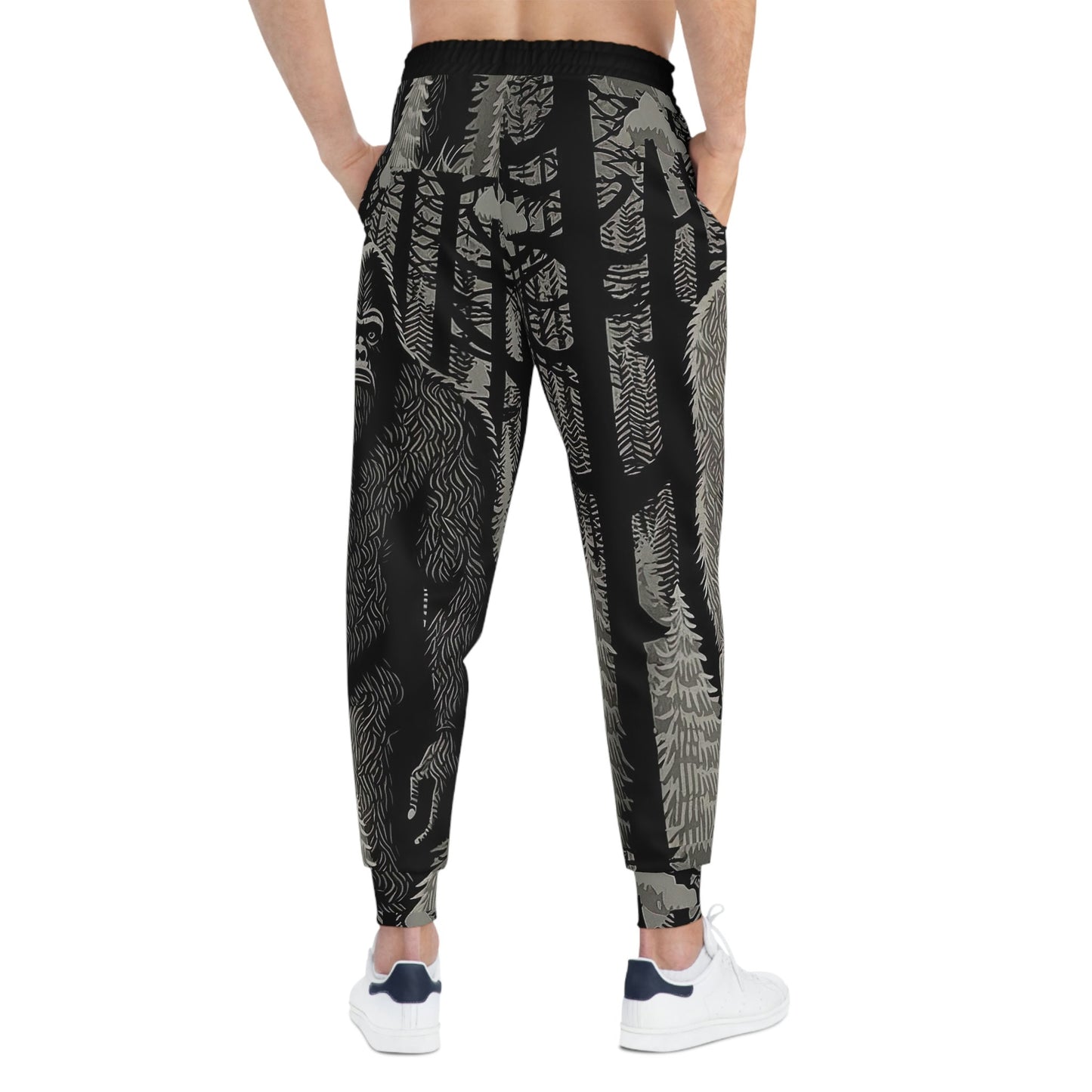 Sasquatch, Giant, Bigfoot Athletic Joggers, Sweatpants, cryptid creature clothing, high-quality, men's fashion, casual wear, lounge wear