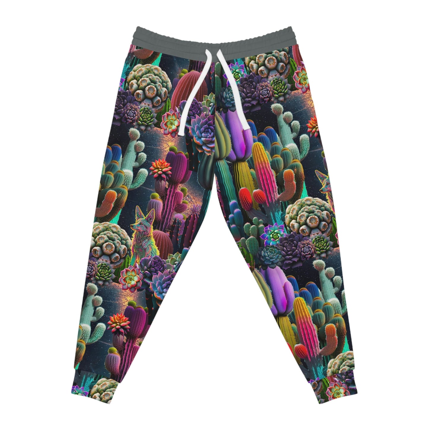 Coyote Cactus Dream Athletic Joggers Flashy Gear Street Wear Cryptid Creatures Co