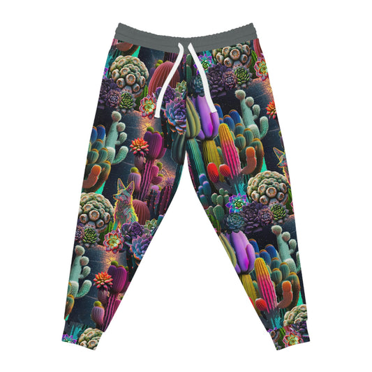 Coyote Cactus Dream Athletic Joggers Flashy Gear Street Wear Cryptid Creatures Co