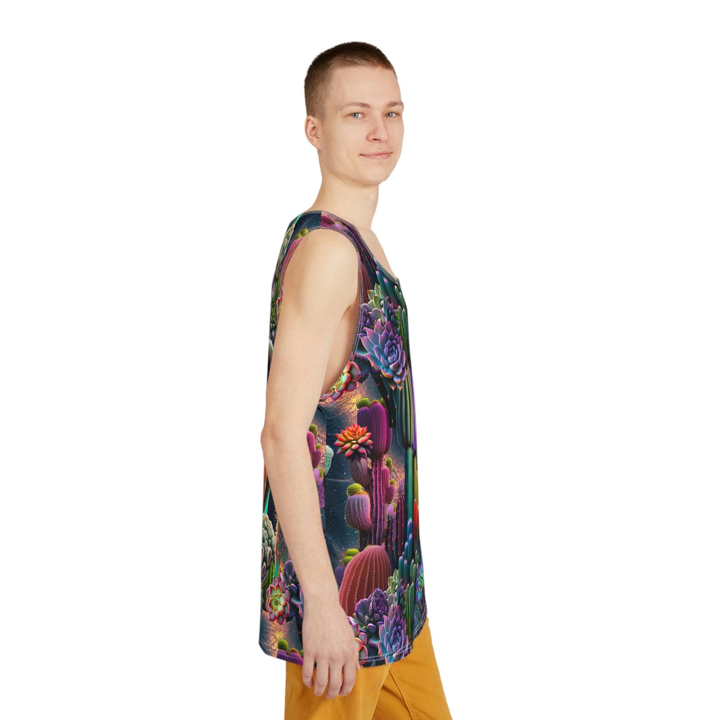 Coyote Cactus Dream Men's Tank Flashy Gear Street Wear Cryptid Creatures Co